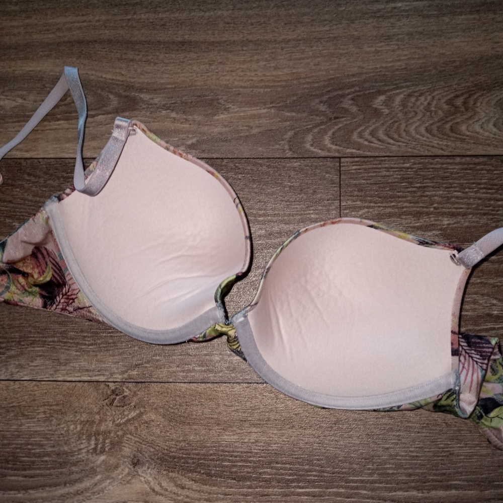 Ambrielle tropical floral print Push Up plunge bra size 36B - Picture 4 of 5